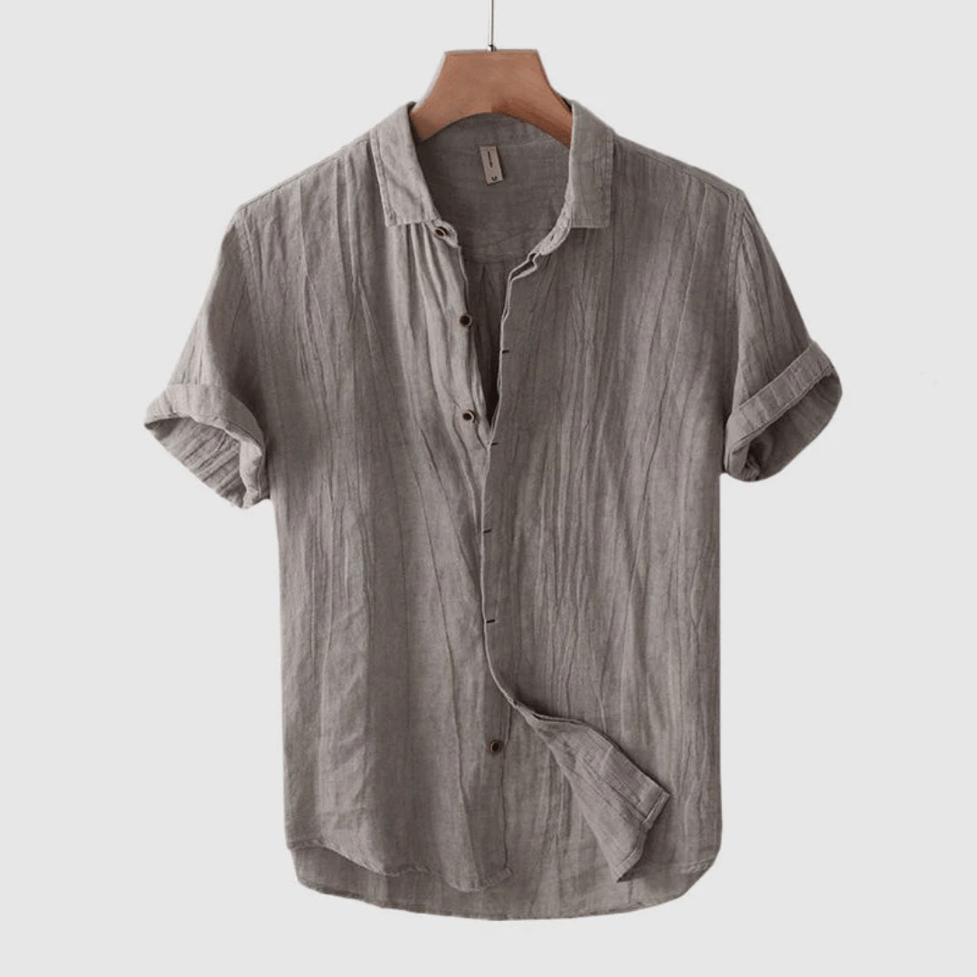 LORENZO | Chemise homme en lin à manches courtes