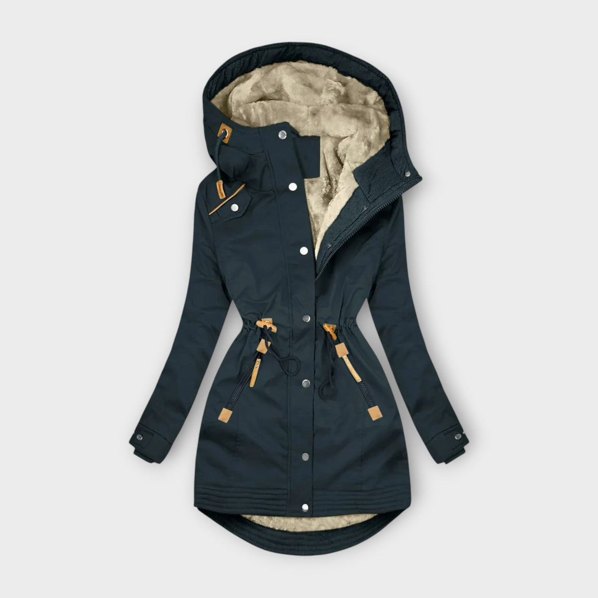 Louna | Parka à Capuche Doublée Fourrure