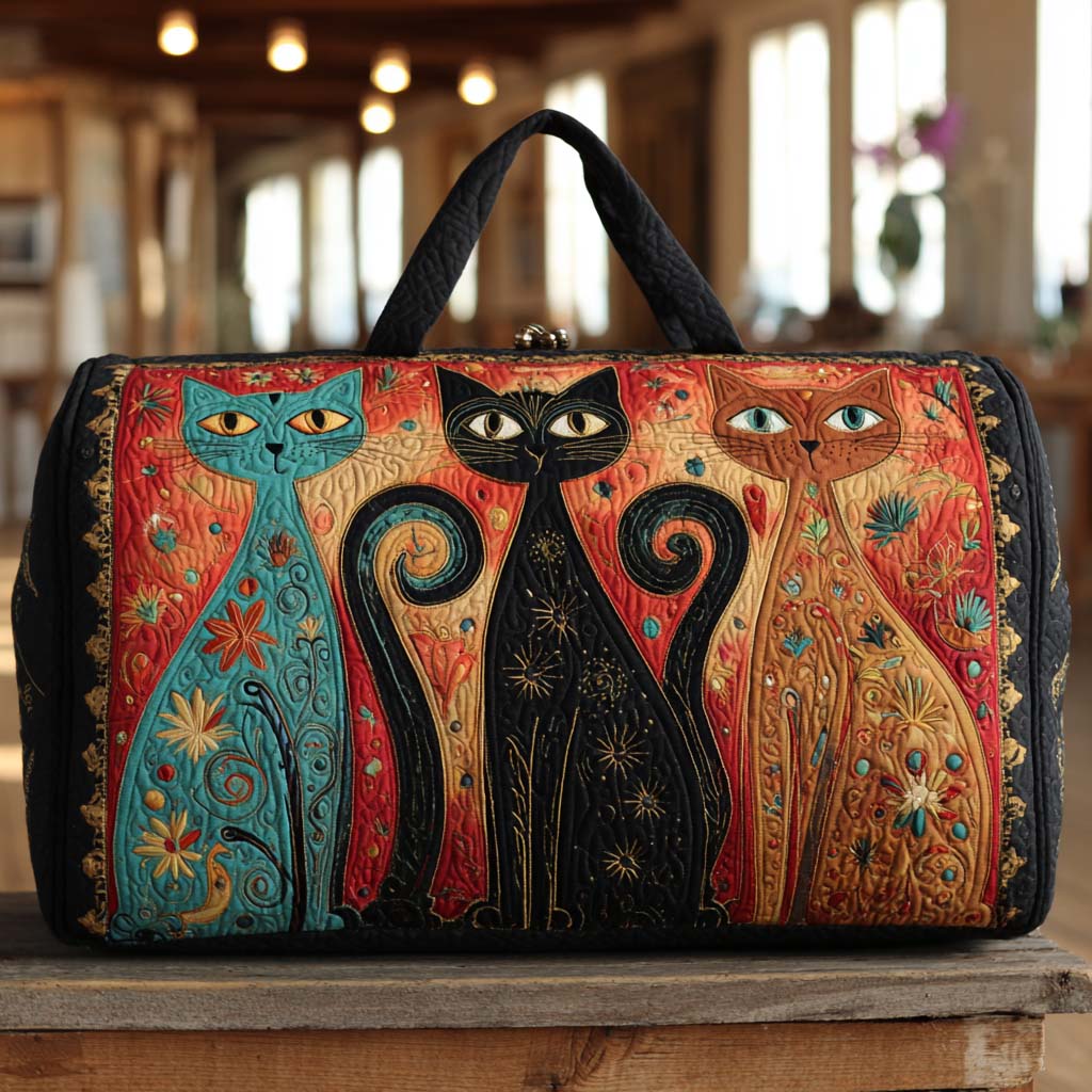 Aurora | Sac de Voyage Matelassé Chats dans les Rêves