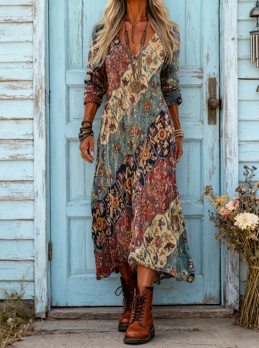 Lilwenn | Robe Longue Fluide Imprimée