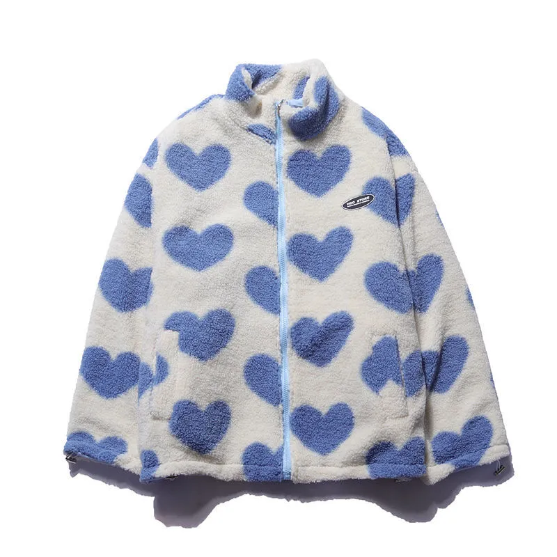 Lilou | Veste Réversible Motif Cœurs