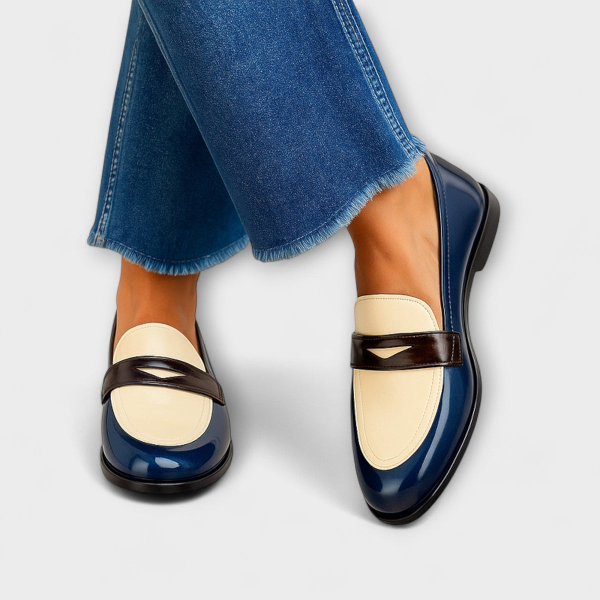 Claudia | Mocassins contrastés