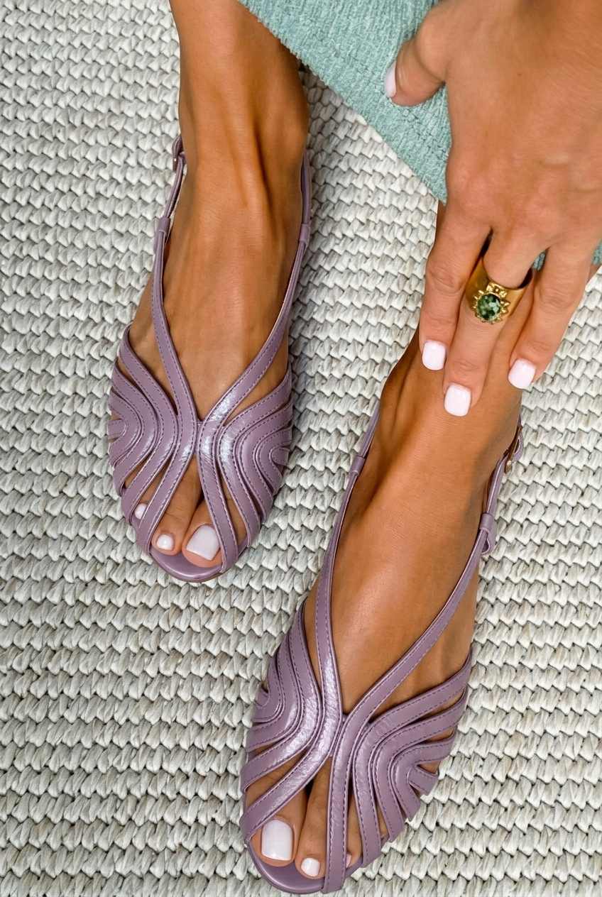 Sandales en Cuir Rouge à Brides et Design Cage, Bout Ouvert.