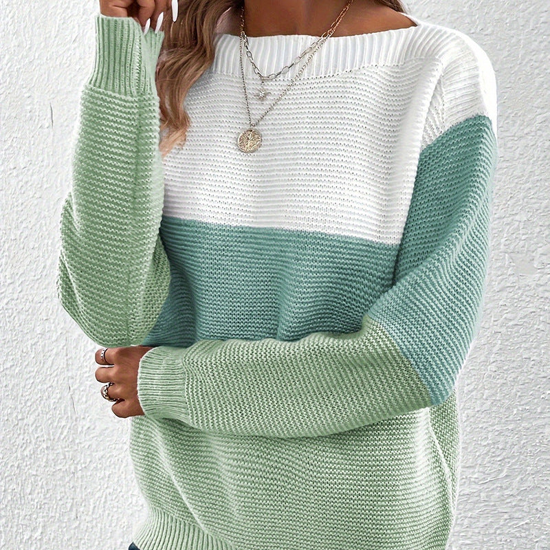 Mariette | Pull Bicolore à Manches Longues