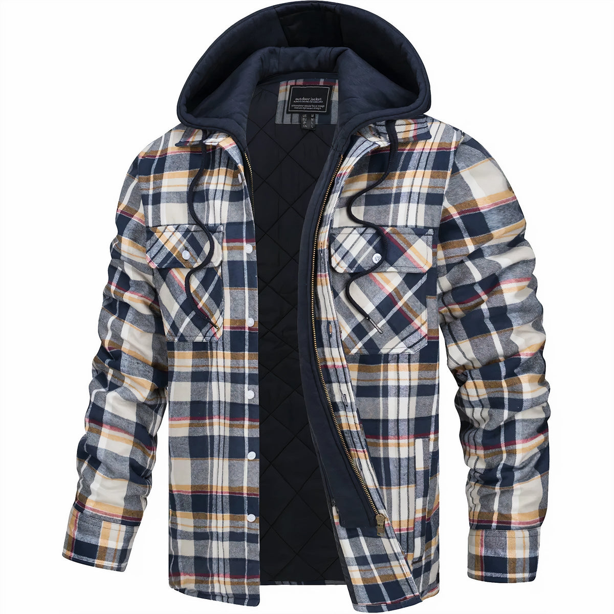 Kevin | Veste à Carreaux Zippée