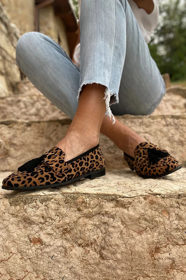Sylvie | Mocassins à Pampilles Léopard