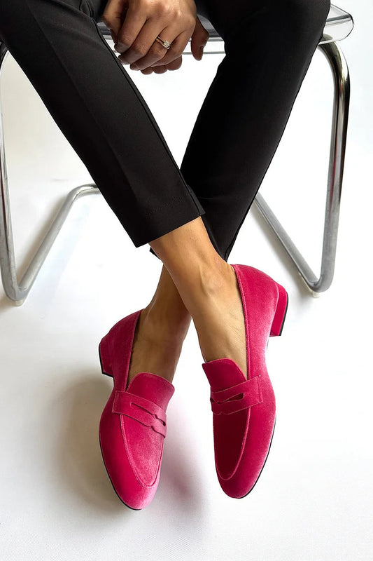 Océane | Mocassins Bout Rond en Velours Patchwork