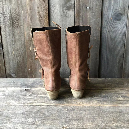 Augustine | Bottes Mi-Mollet en Cuir
