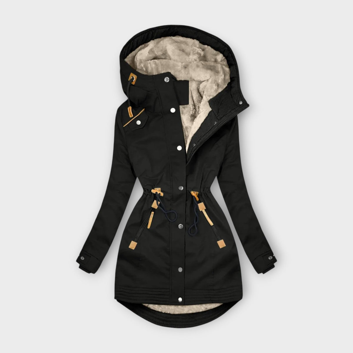 Louna | Parka à Capuche Doublée Fourrure