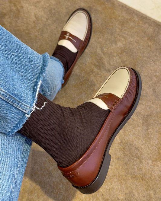 Mélissa | Mocassins Vintage Patchwork Color Block à Semelle Souple