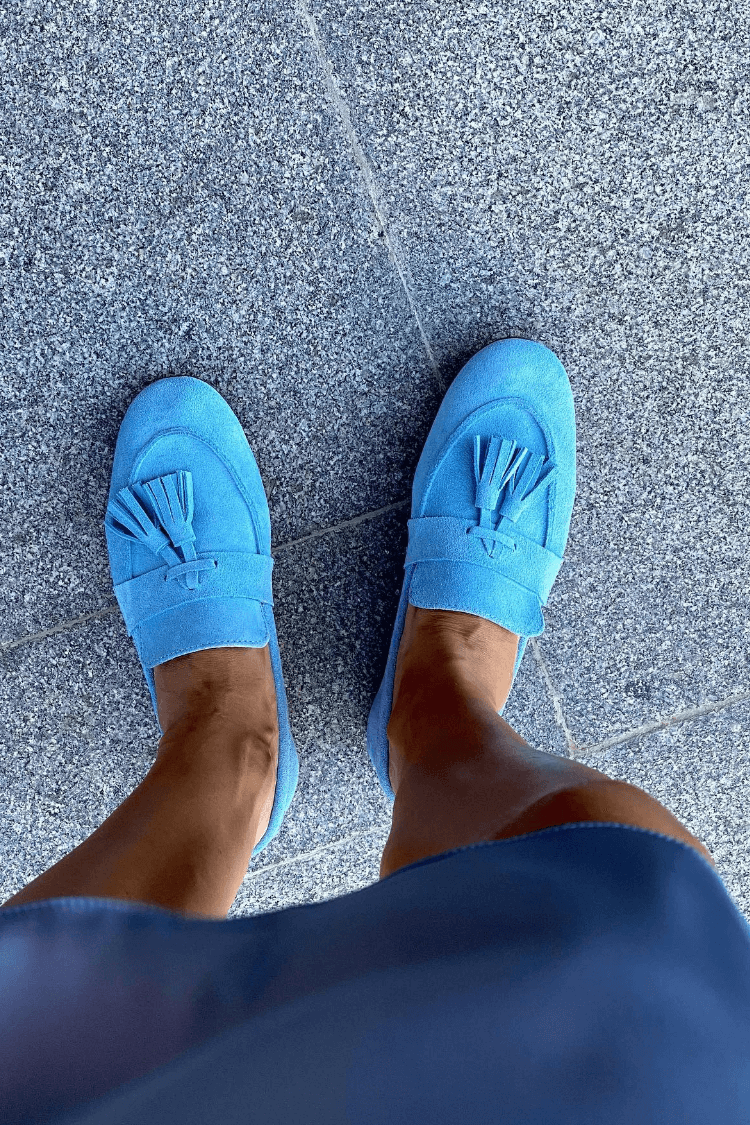 Mocassins en suédine Magenta