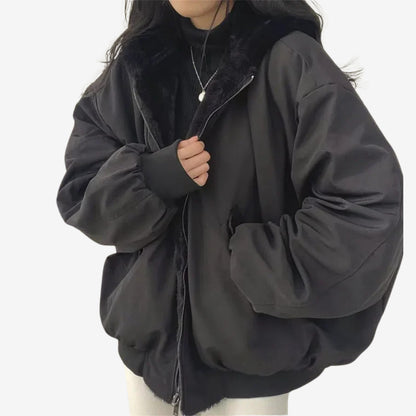Lauriane | Veste Réversible en Fausse Fourrure
