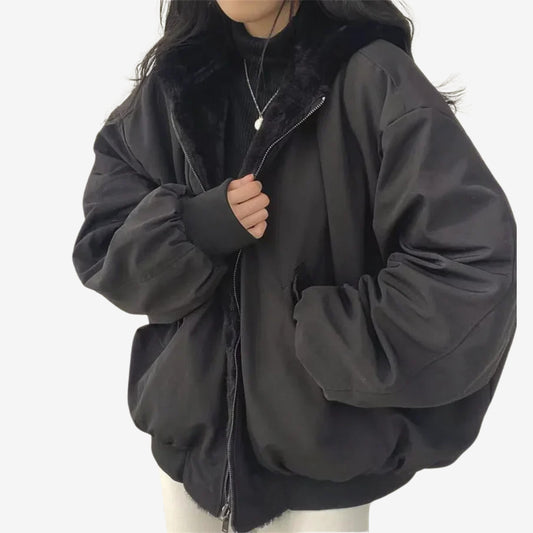 Lauriane | Veste Réversible en Fausse Fourrure