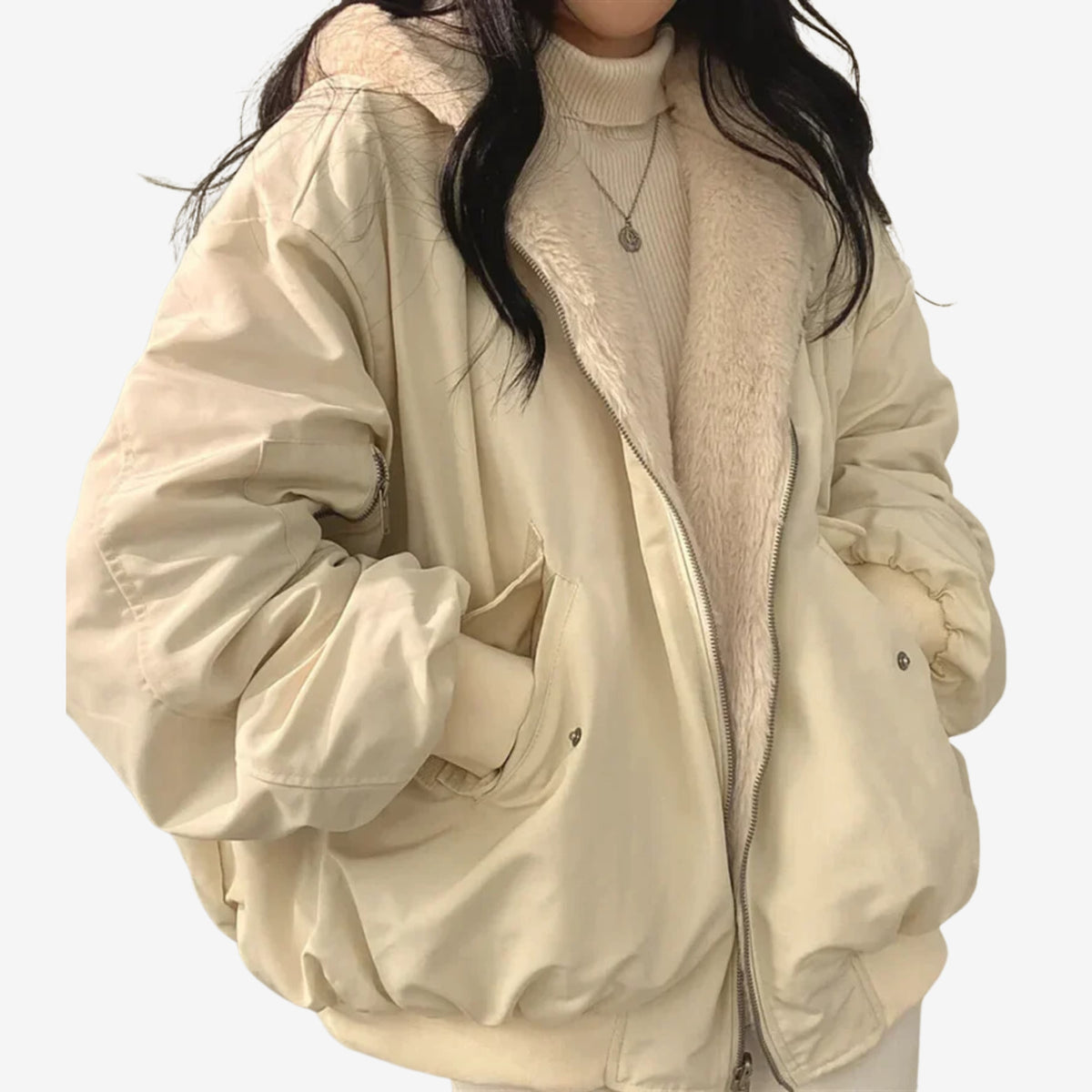 Lauriane | Veste Réversible en Fausse Fourrure