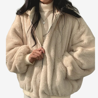 Lauriane | Veste Réversible en Fausse Fourrure
