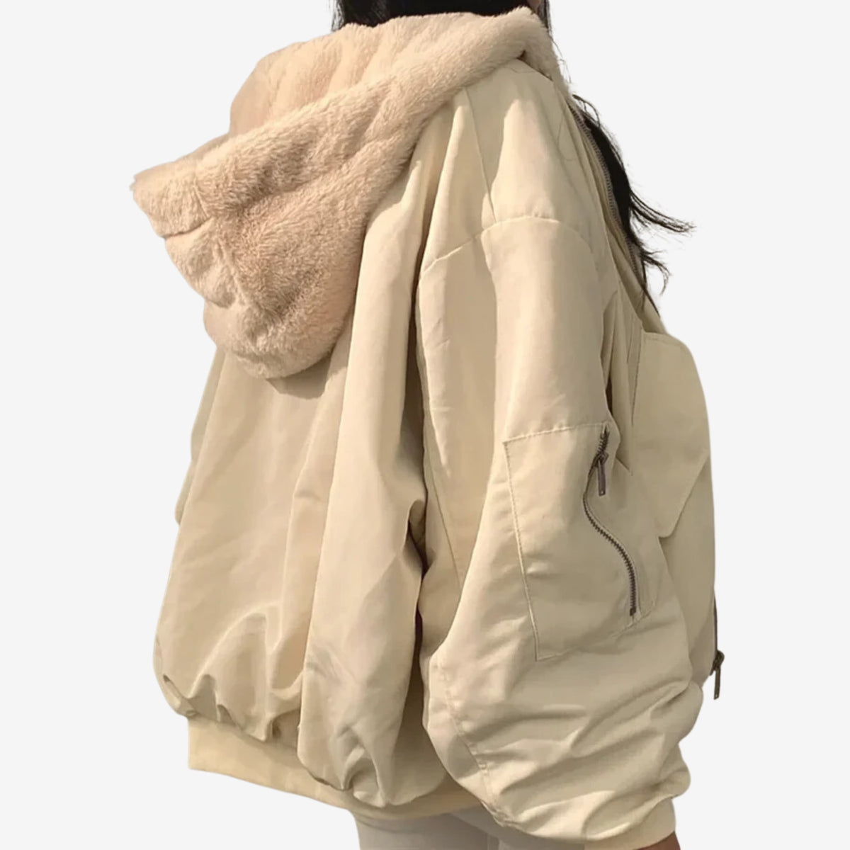 Lauriane | Veste Réversible en Fausse Fourrure