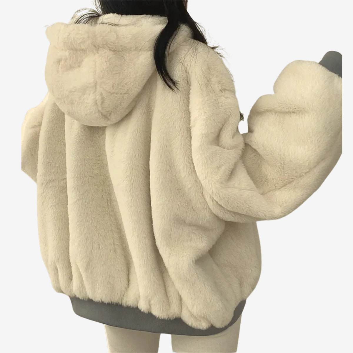 Lauriane | Veste Réversible en Fausse Fourrure