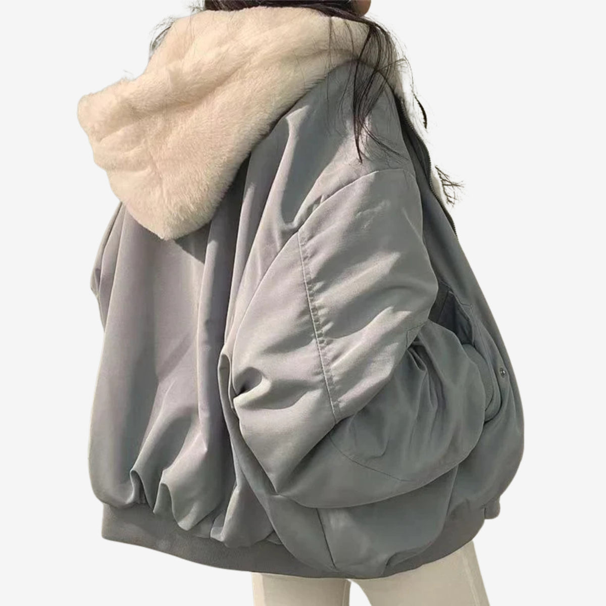 Lauriane | Veste Réversible en Fausse Fourrure
