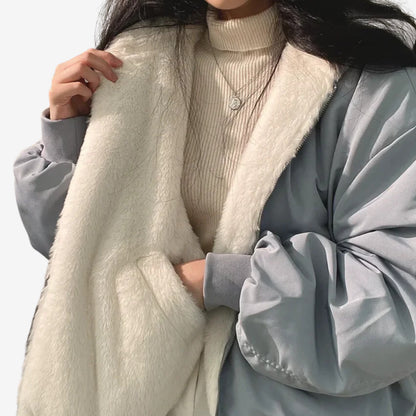 Lauriane | Veste Réversible en Fausse Fourrure