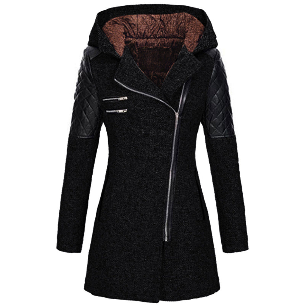 Eulalie | Manteau Mi-Long à Zip Asymétrique