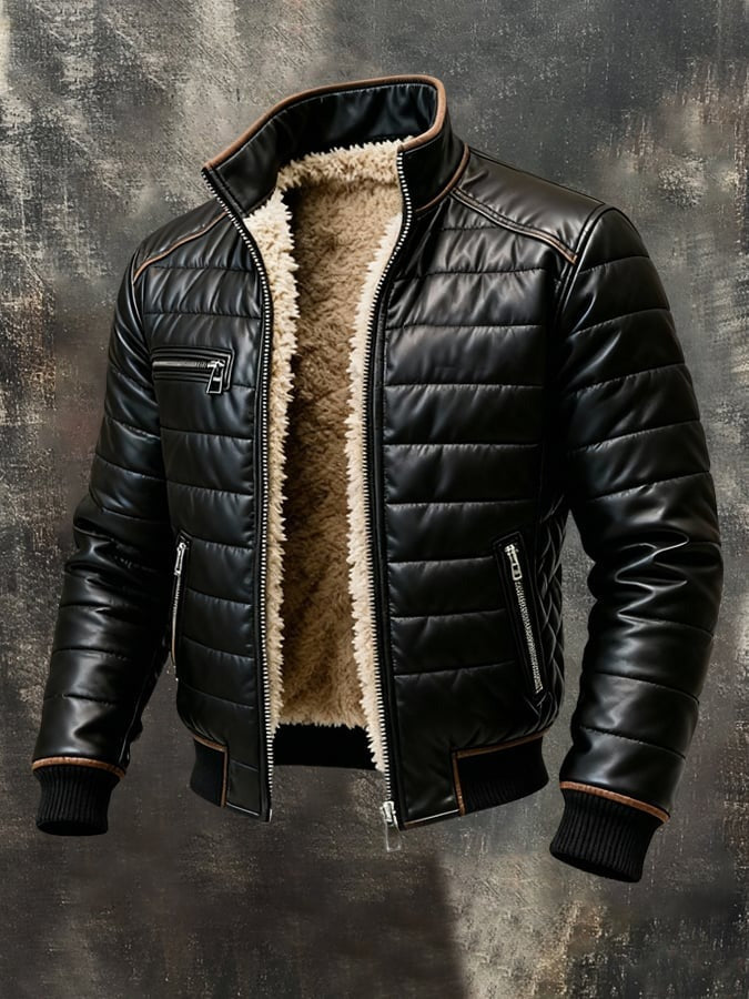 Veste Col Haut Coupe Raffinée