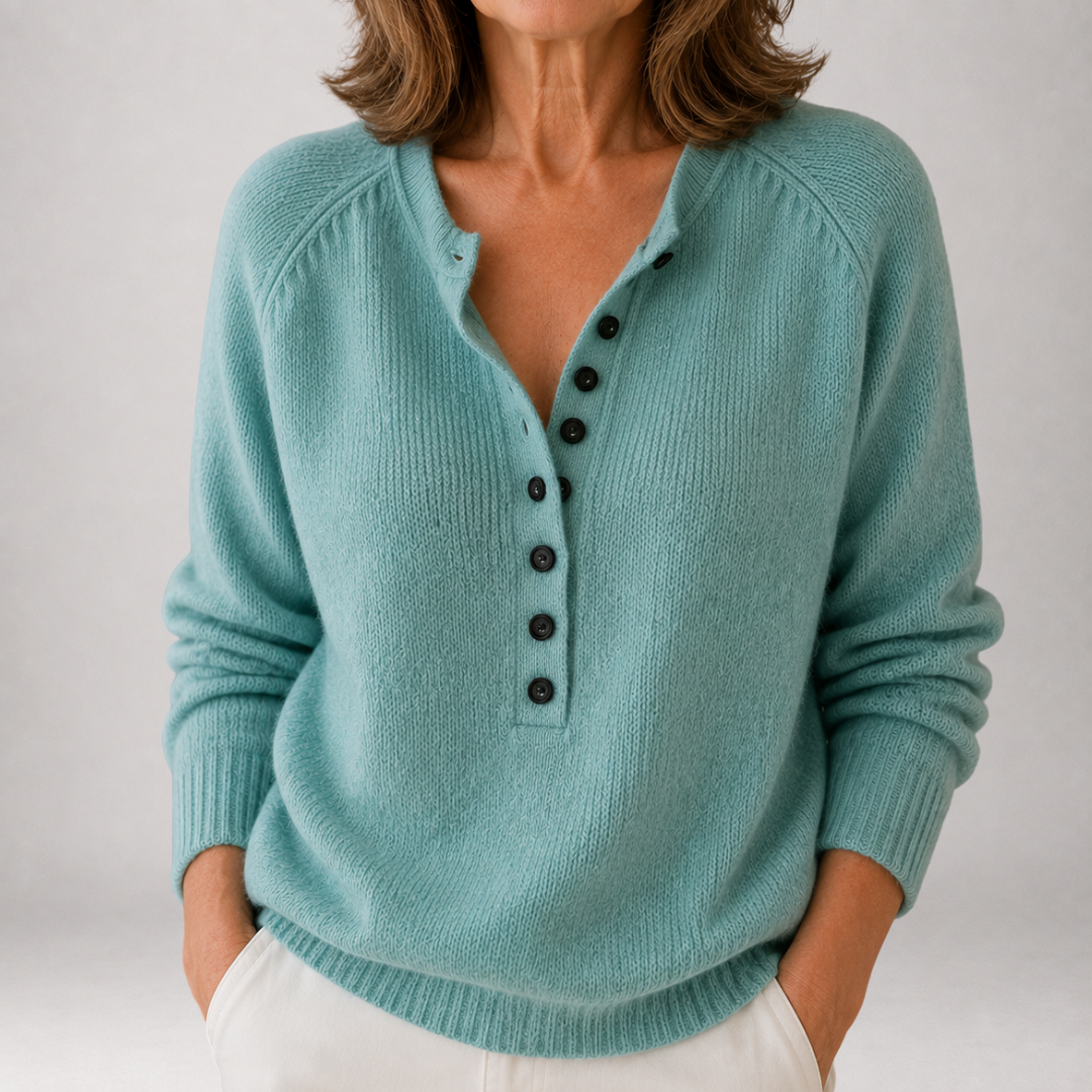 Bronte | Pull Henley à Boutons