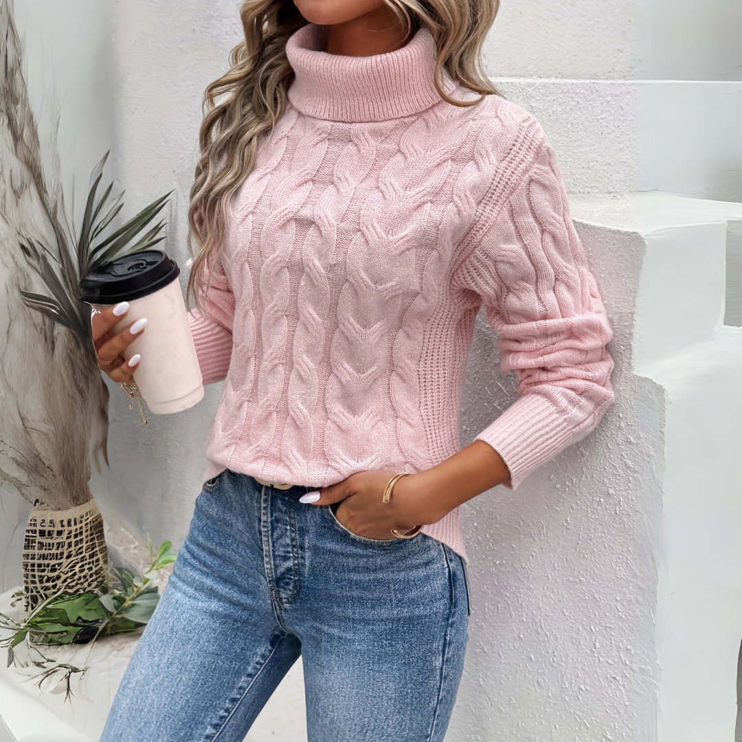 Aurélia | Pull Col Roulé Torsadé