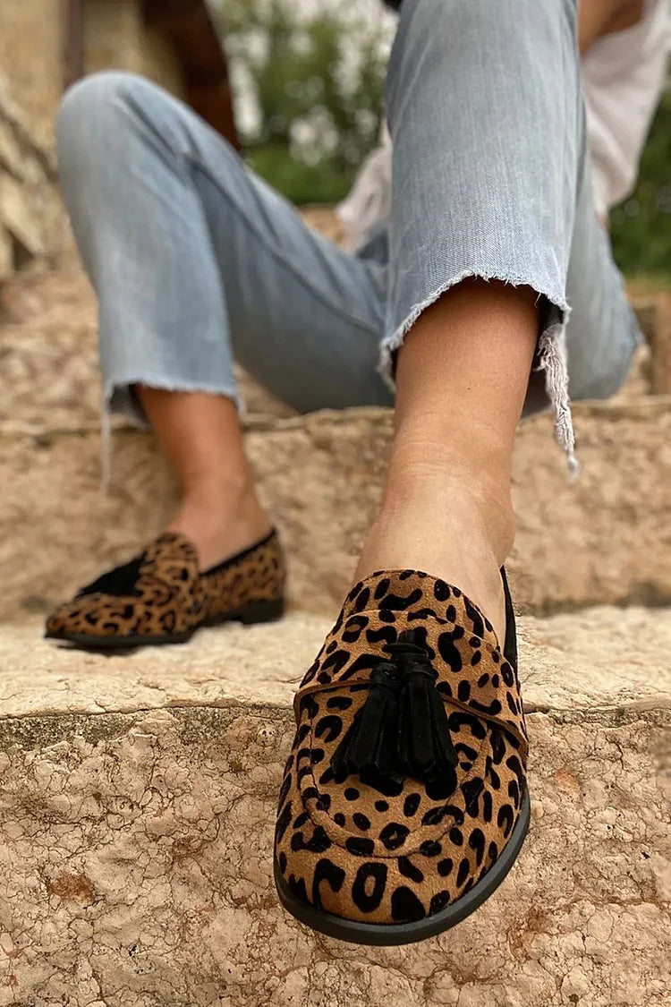 Sylvie | Mocassins à Pampilles Léopard