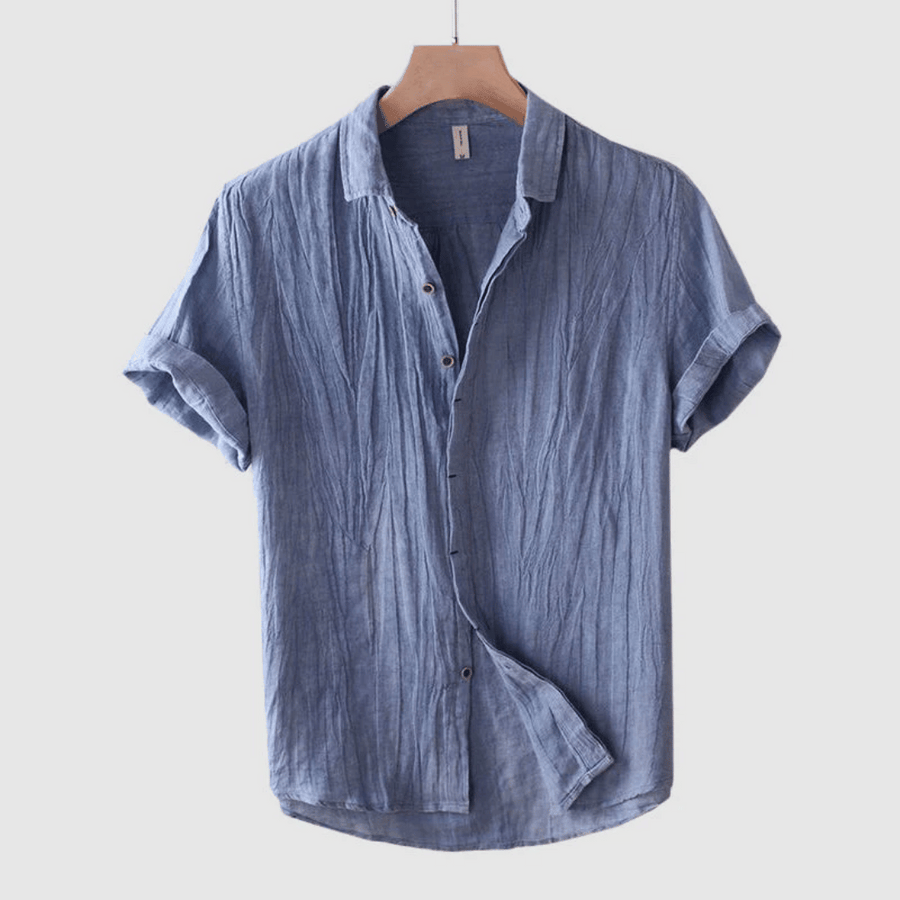 LORENZO | Chemise homme en lin à manches courtes