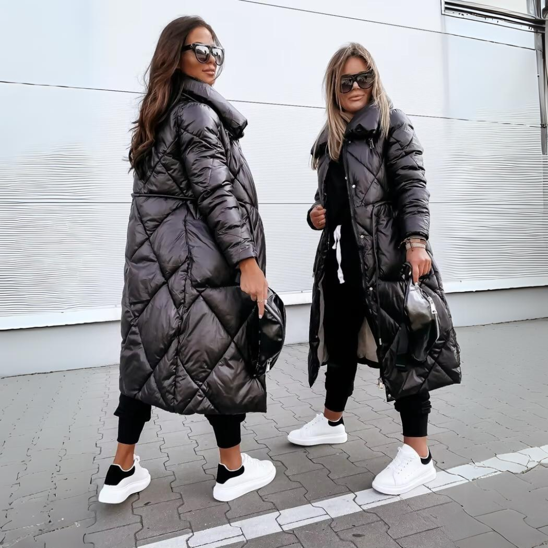 Lucile | Parka Longue Matelassée à Col Montant