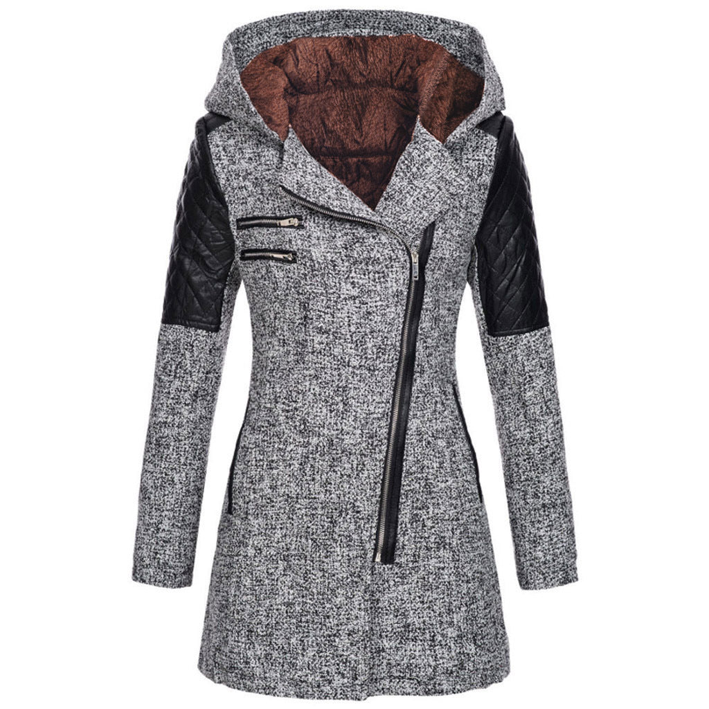 Eulalie | Manteau Mi-Long à Zip Asymétrique