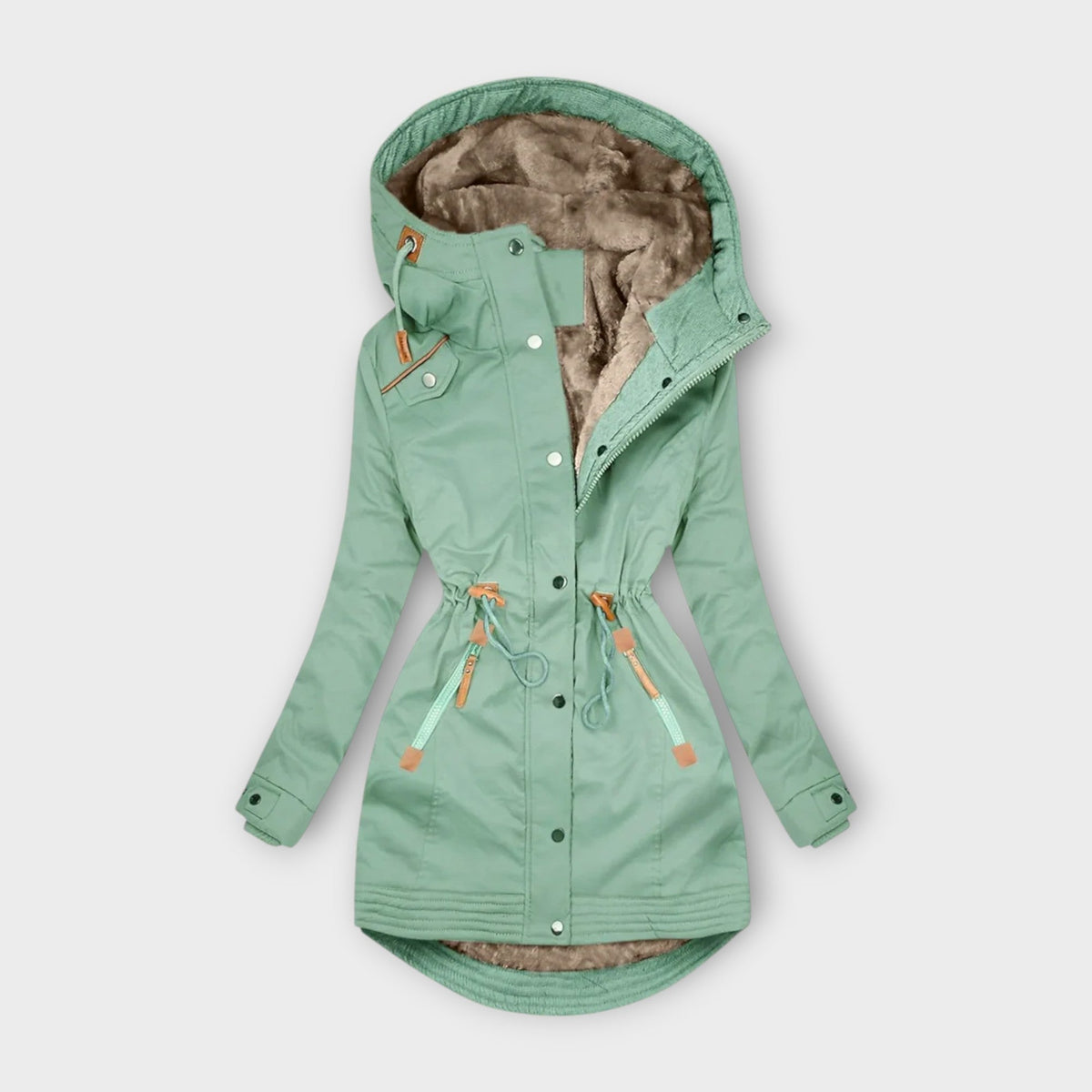 Louna | Parka à Capuche Doublée Fourrure