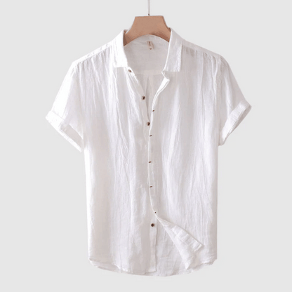 LORENZO | Chemise homme en lin à manches courtes