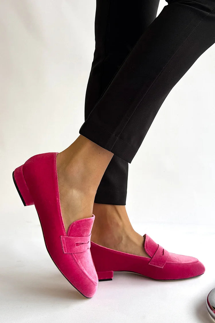 Océane | Mocassins Bout Rond en Velours Patchwork