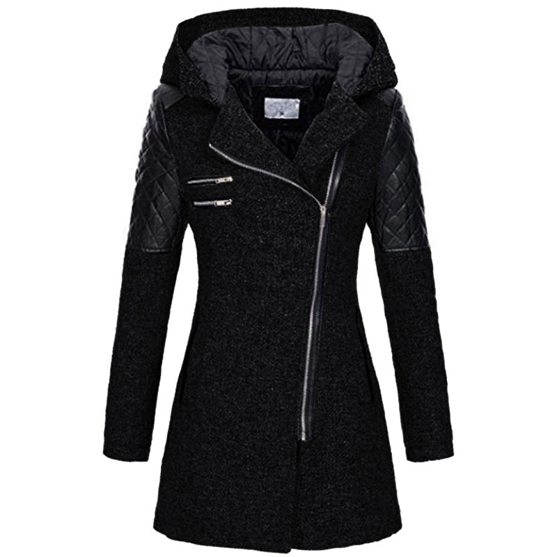 Eulalie | Manteau Mi-Long à Zip Asymétrique