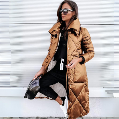 Lucile | Parka Longue Matelassée à Col Montant
