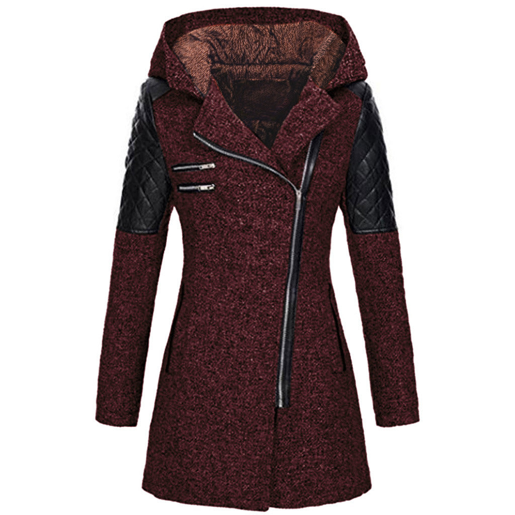 Eulalie | Manteau Mi-Long à Zip Asymétrique