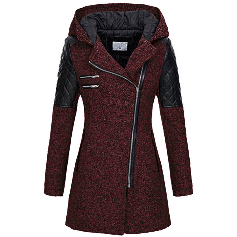 Eulalie | Manteau Mi-Long à Zip Asymétrique