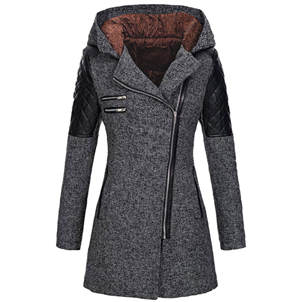 Eulalie | Manteau Mi-Long à Zip Asymétrique