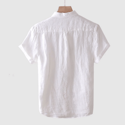 LORENZO | Chemise homme en lin à manches courtes
