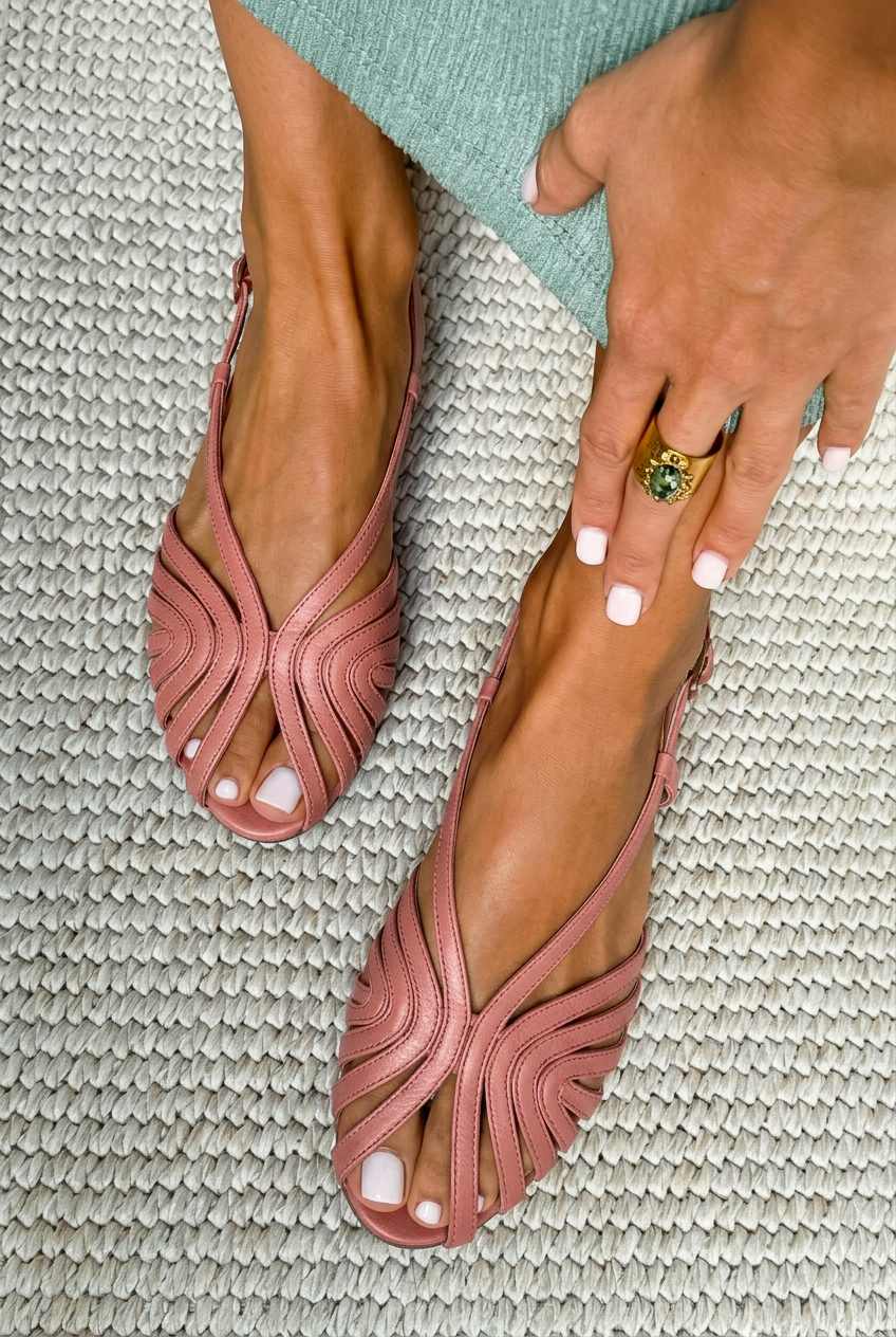 sandales plates d'été noires en cuir à brides style cage et bout ouvert.