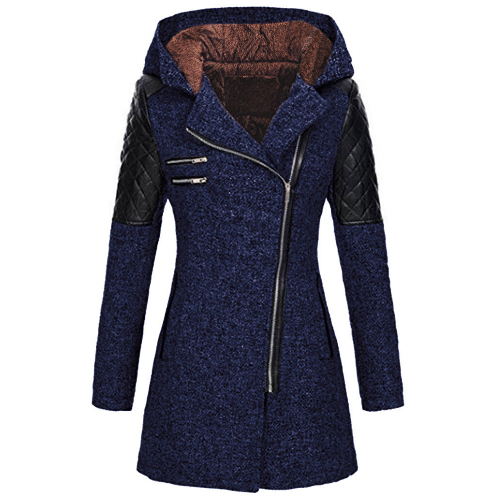 Eulalie | Manteau Mi-Long à Zip Asymétrique