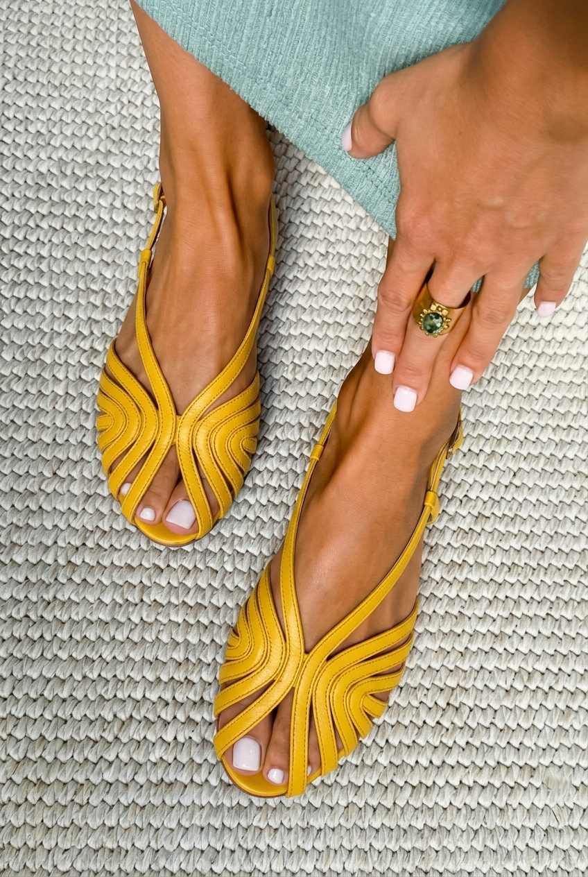 Sandales en Cuir Rouge à Brides et Design Cage, Bout Ouvert.