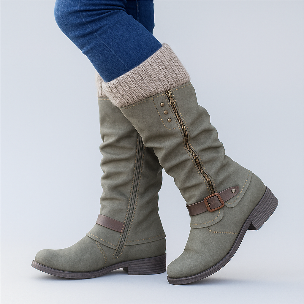 Éliane | Bottes Mi-Mollet à Boucle