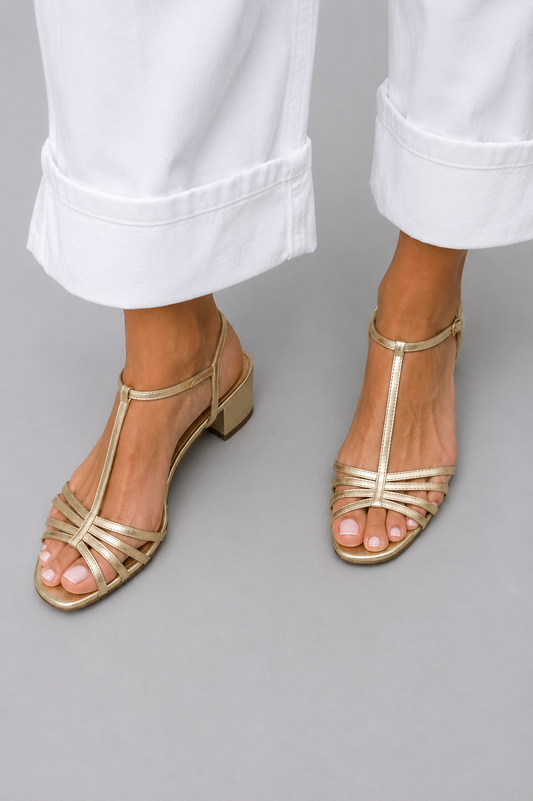 Allegra | Sandales Dorées Élégantes pour le Jour