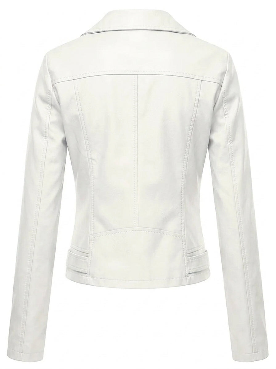 Laétitia | Perfecto Effet Cuir Blanc
