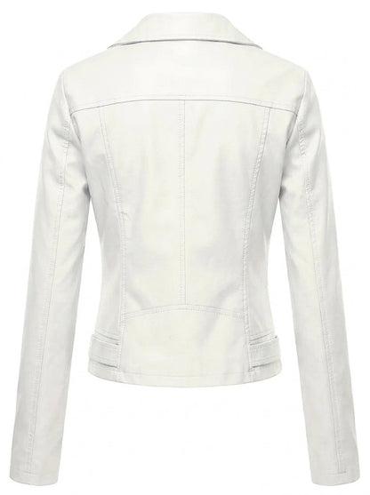 Laétitia | Perfecto Effet Cuir Blanc