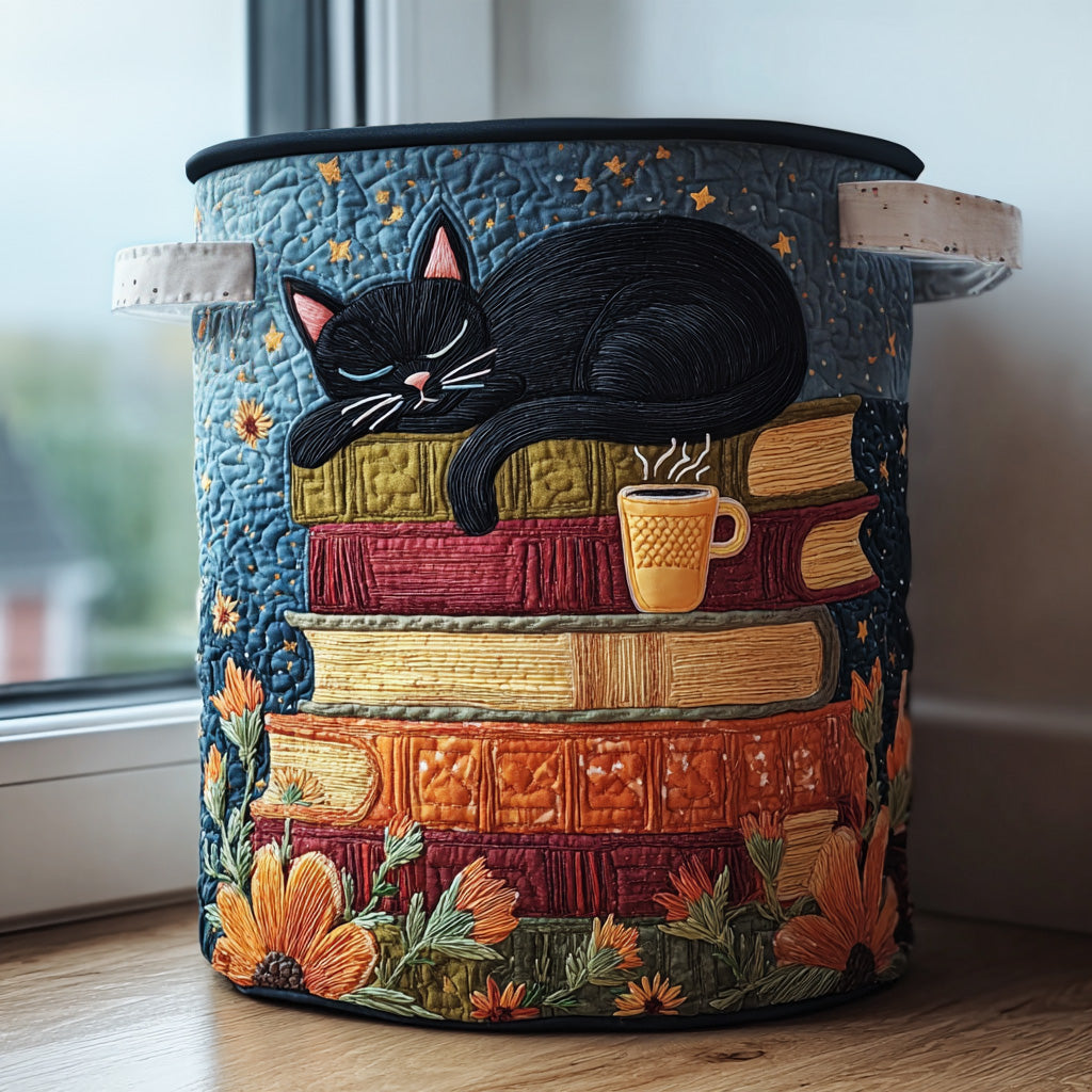 Chats Matelassés | Panier à Linge Fait Main