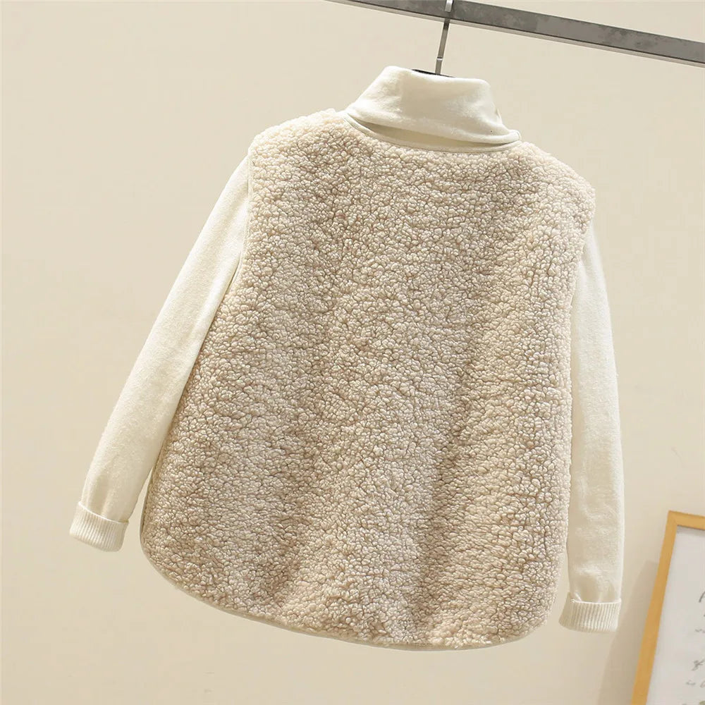 Isabelle | Gilet Sans Manches Effet Sherpa