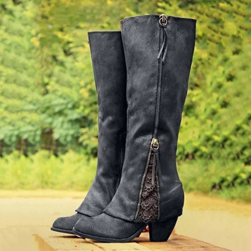 Hermance | Bottes Hautes à Revers